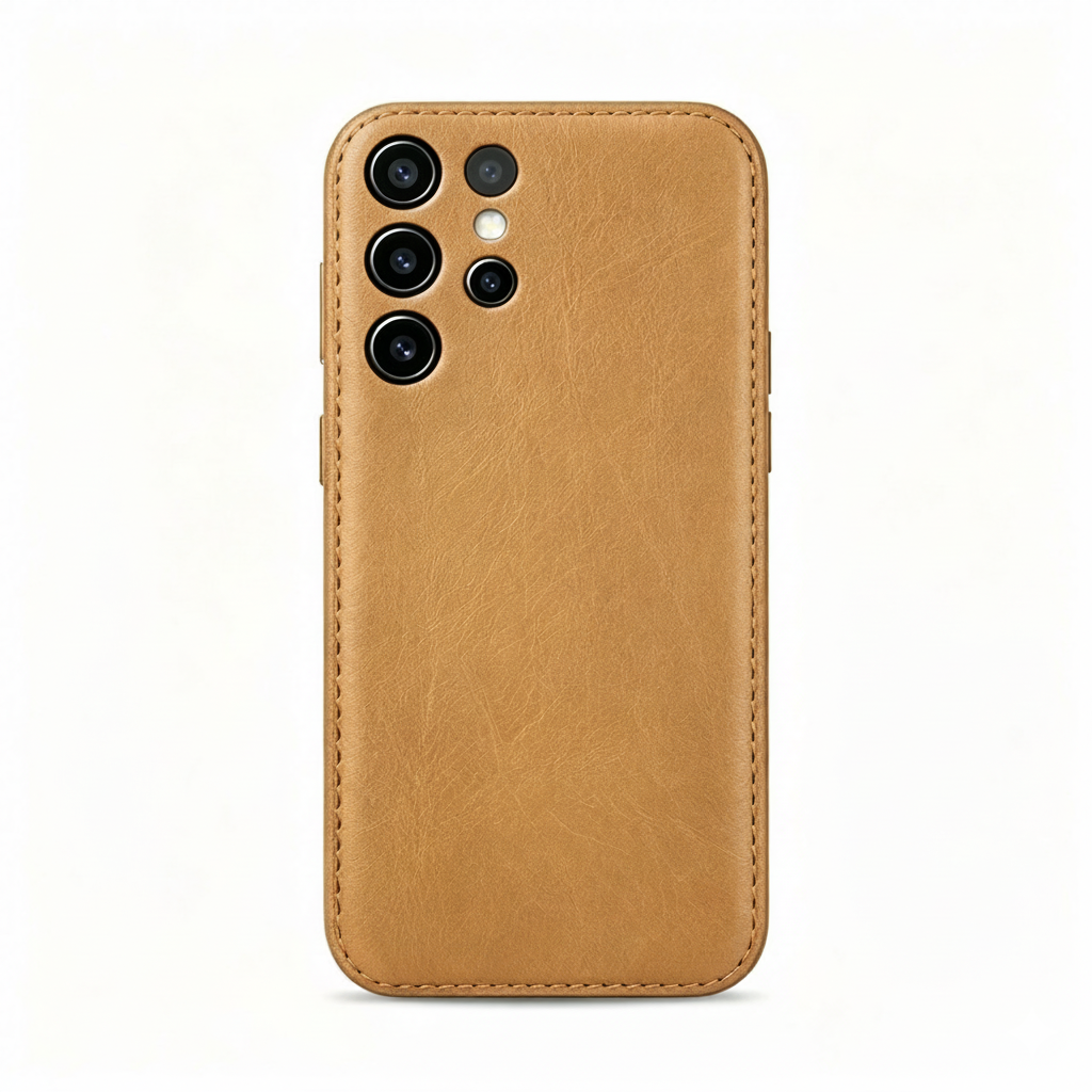 Handcrafted Vegetable-Tanned Leather Samsung Case – Vintage Patina Edition