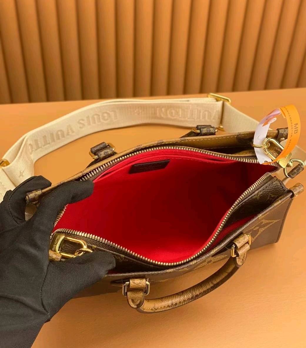 Quiet Luxury Classic Monogram Reversible Two-Tone Handbag