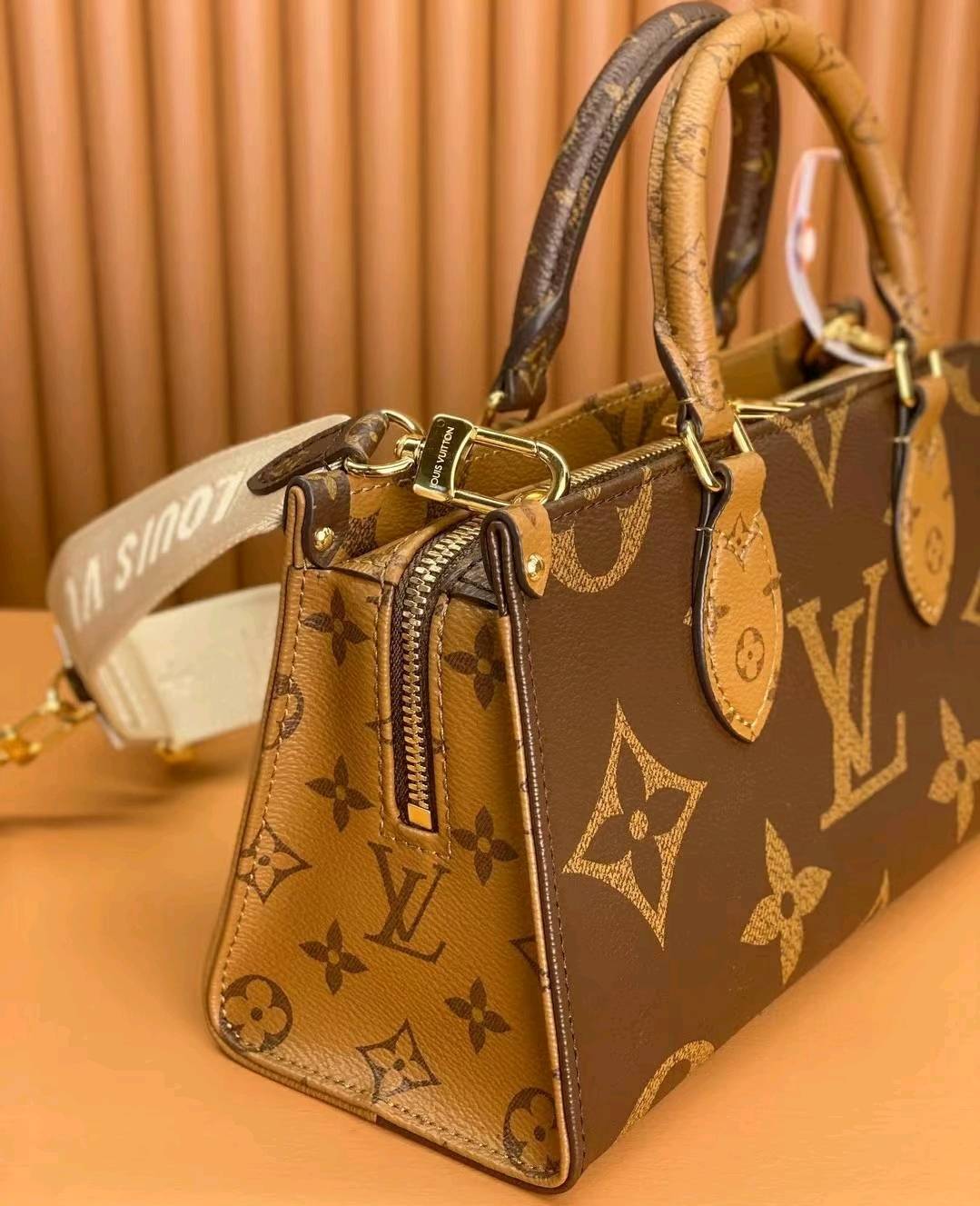Quiet Luxury Classic Monogram Reversible Two-Tone Handbag