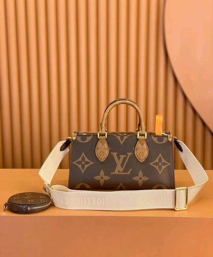 Quiet Luxury Classic Monogram Reversible Two-Tone Handbag