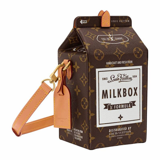 Limited-edition milk carton-style fashion handbag