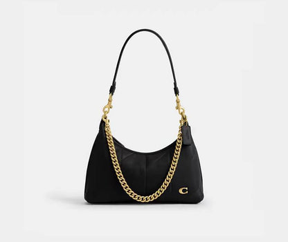 Vintage Diamond-Stitched Genuine Leather Underarm Crossbody Bag