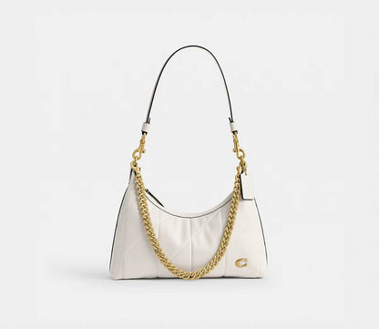 Vintage Diamond-Stitched Genuine Leather Underarm Crossbody Bag