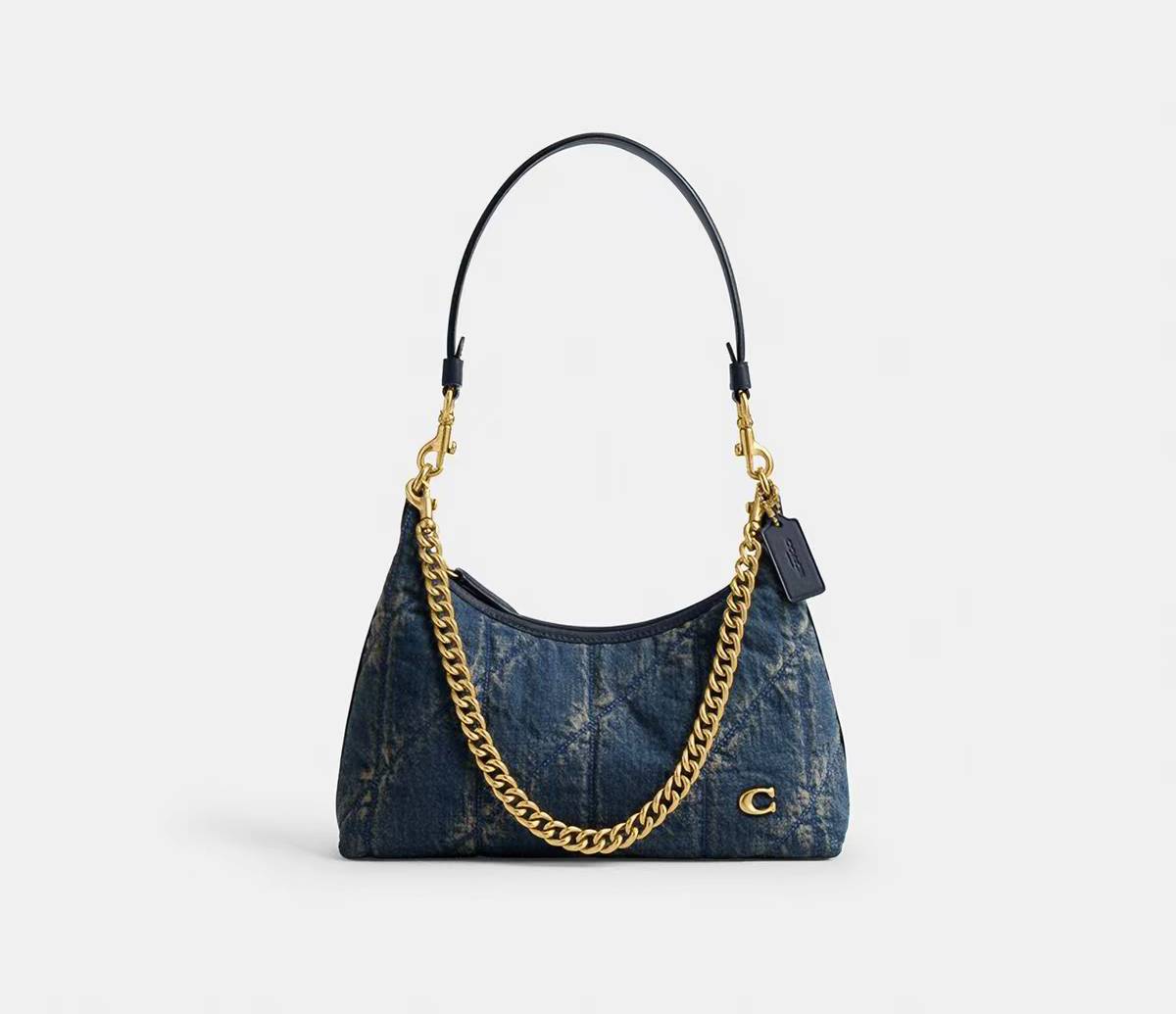 Vintage Diamond-Stitched Genuine Leather Underarm Crossbody Bag