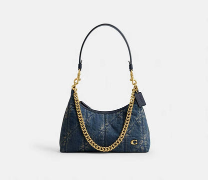 Vintage Diamond-Stitched Genuine Leather Underarm Crossbody Bag