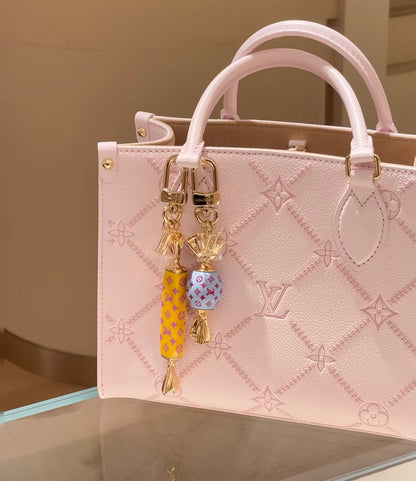 Luxury Lollipop Monogram Bag Charm Keychain
