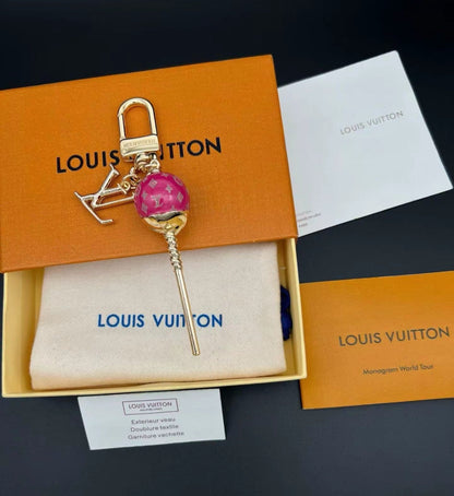 Luxury Lollipop Monogram Bag Charm Keychain