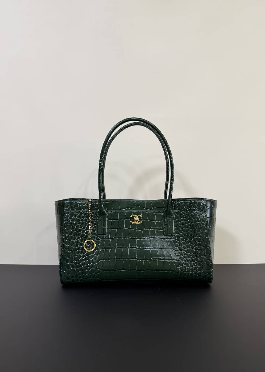 Luxury Full-Grain Leather Croc Embossed Large Capacity Work Tote