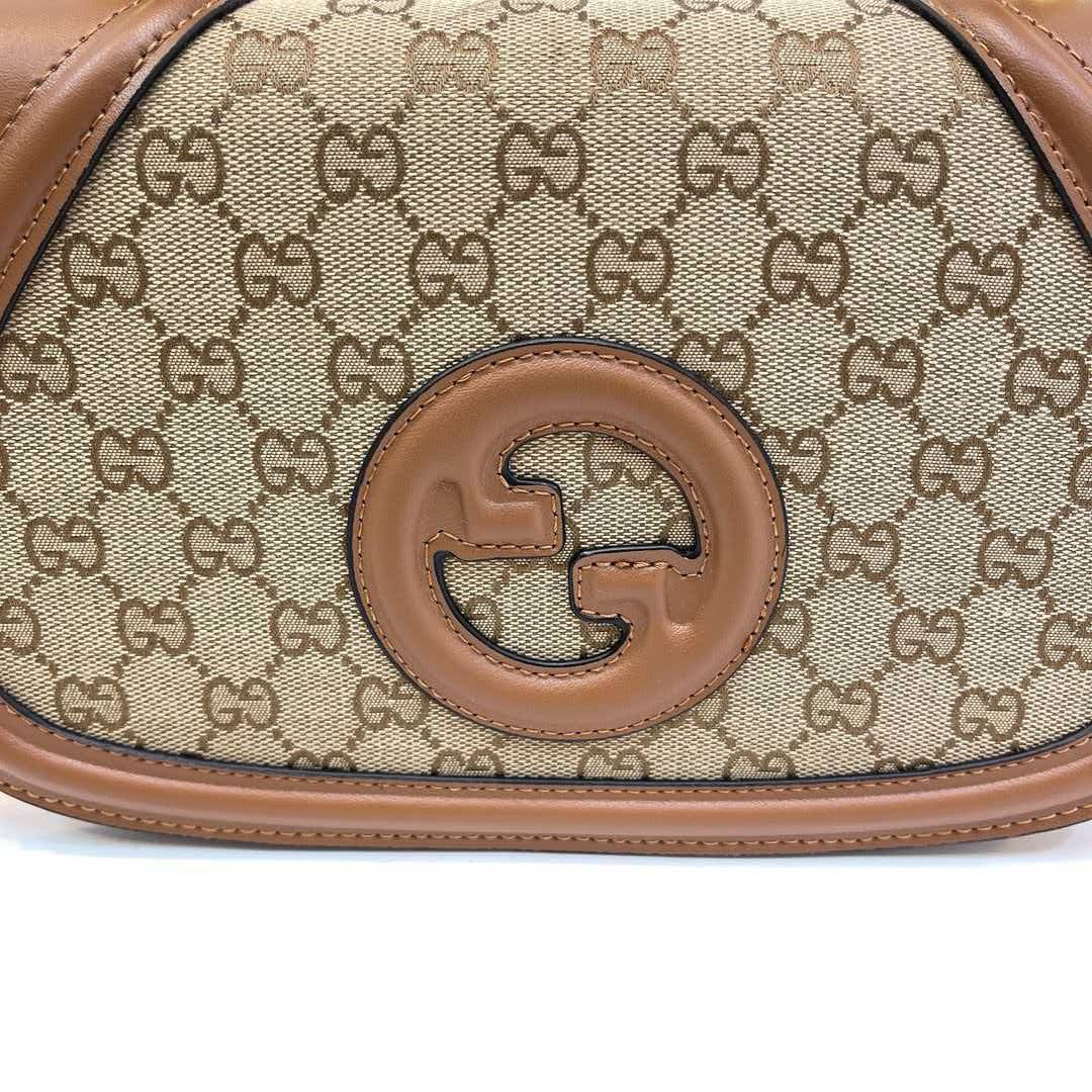 Luxury Vintage Monogram Canvas Curved Saddle Bag