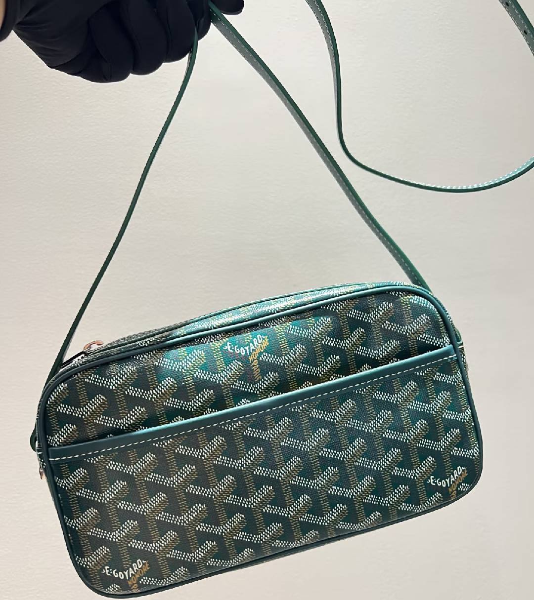 Goyardine Print Camera Messenger Crossbody Bag