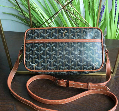 Goyardine Print Camera Messenger Crossbody Bag