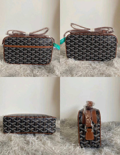 Goyardine Print Camera Messenger Crossbody Bag