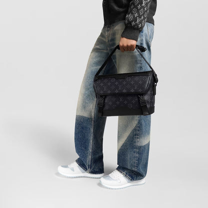 Dark Tone Luxury Leather Messenger Bag