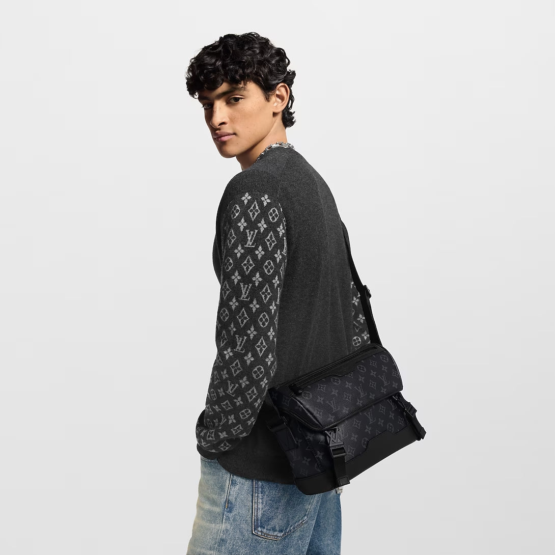 Dark Tone Luxury Leather Messenger Bag