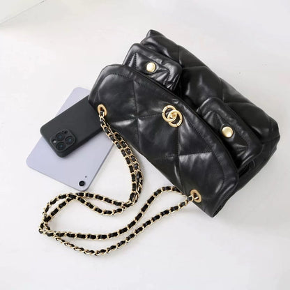Quilted Cloud Chain Shoulder Bag
