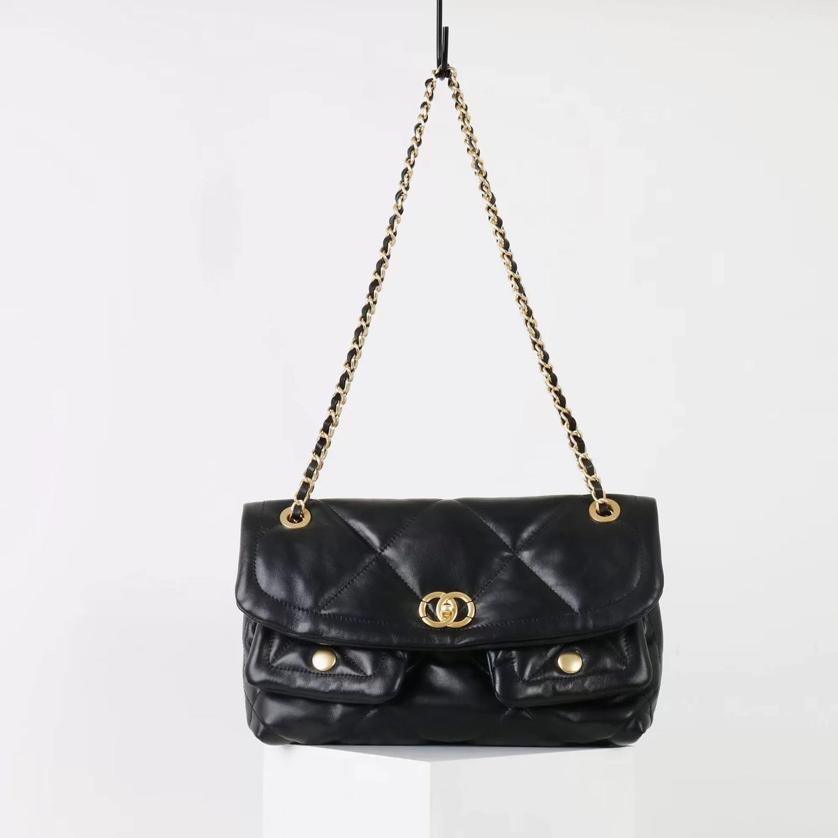 Quilted Cloud Chain Shoulder Bag