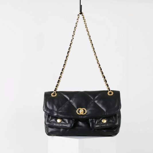 Quilted Cloud Chain Shoulder Bag
