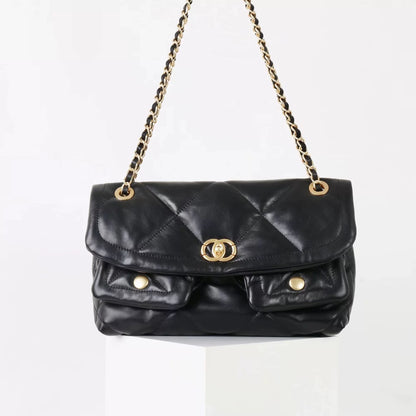 Quilted Cloud Chain Shoulder Bag