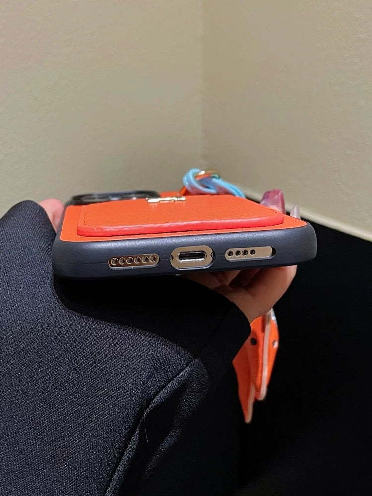 Card Holder Leather Pendant iPhone Case
