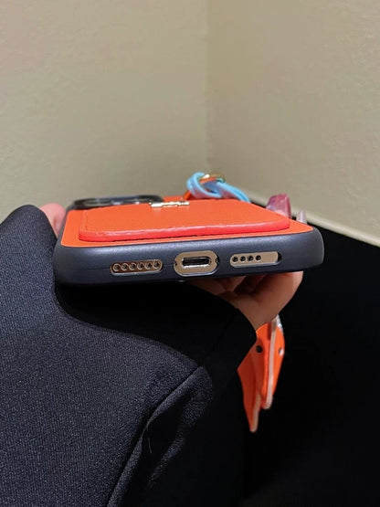 Card Holder Leather Pendant iPhone Case