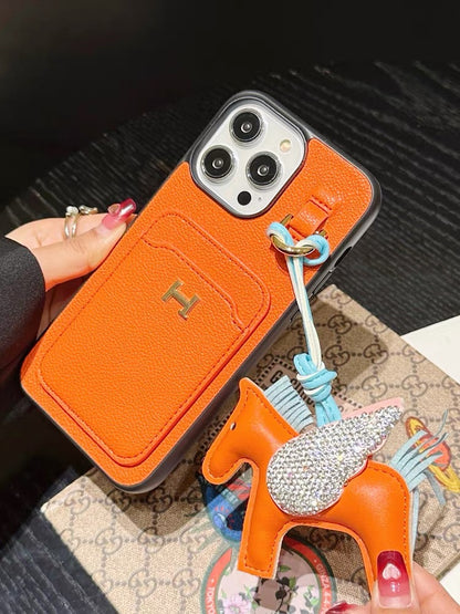 Card Holder Leather Pendant iPhone Case