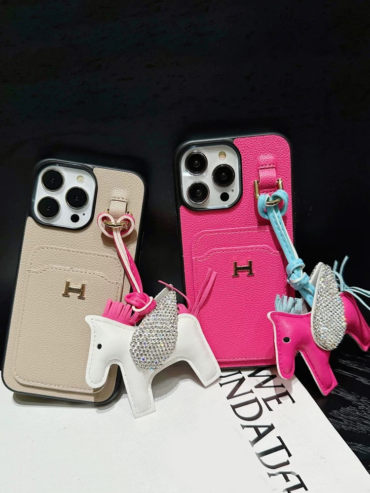 Card Holder Leather Pendant iPhone Case