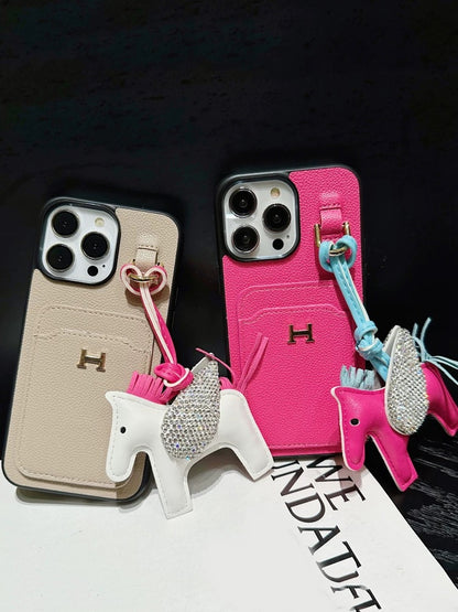 Card Holder Leather Pendant iPhone Case