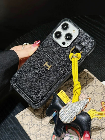 Card Holder Leather Pendant iPhone Case