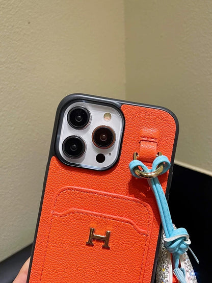 Card Holder Leather Pendant iPhone Case