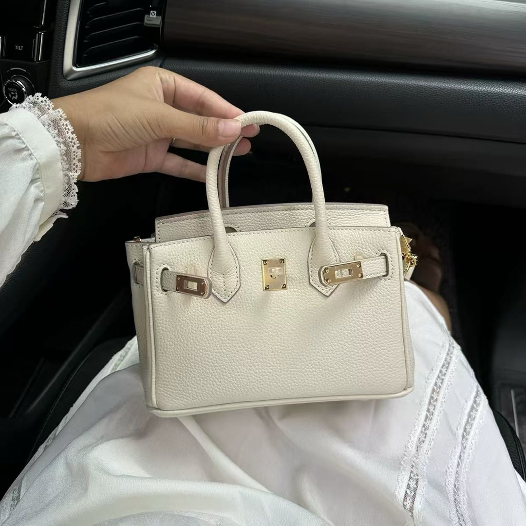 Luxury Litchi‑Grain Mini Handbag Crossbody Bag
