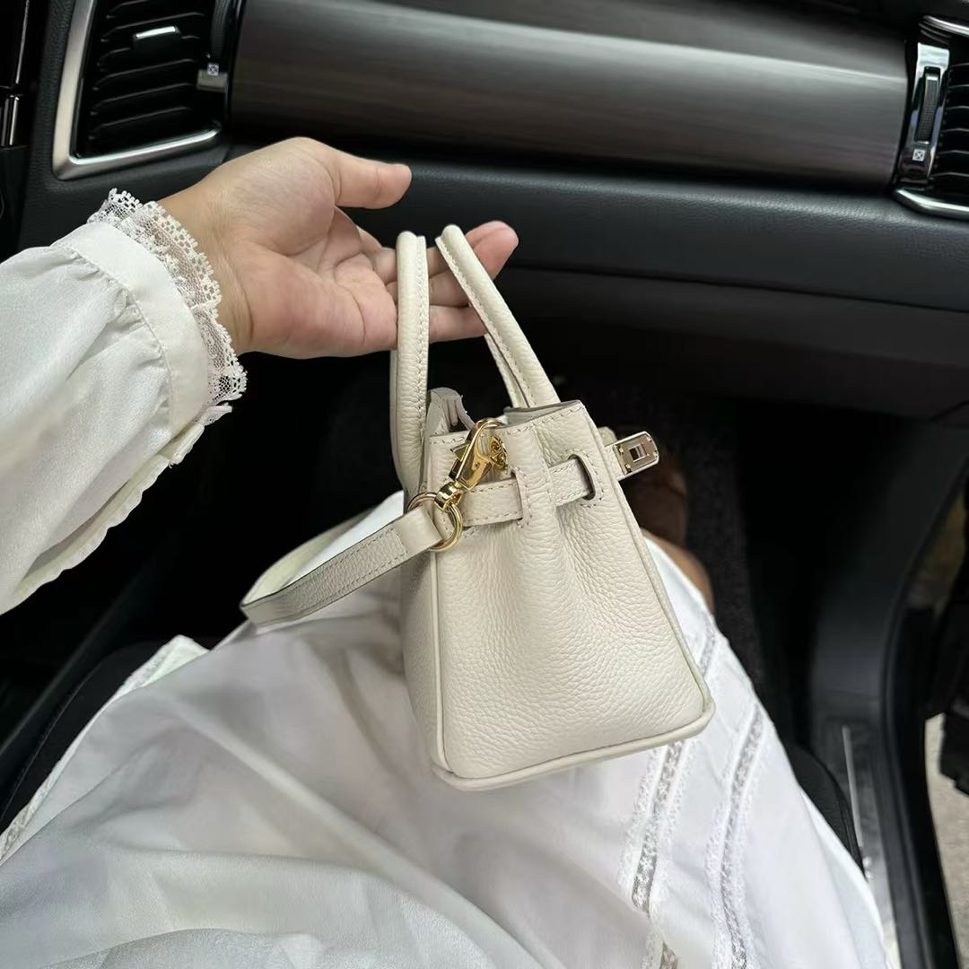 Luxury Litchi‑Grain Mini Handbag Crossbody Bag