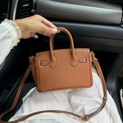 Luxury Litchi‑Grain Mini Handbag Crossbody Bag