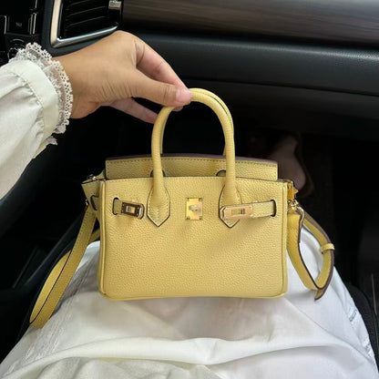 Luxury Litchi‑Grain Mini Handbag Crossbody Bag