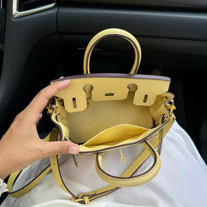 Luxury Litchi‑Grain Mini Handbag Crossbody Bag