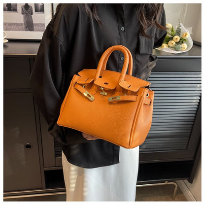 Luxury Litchi‑Grain Mini Handbag Crossbody Bag