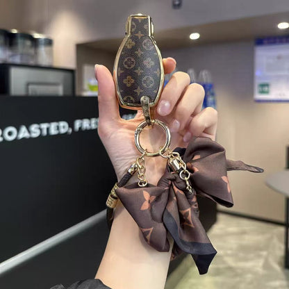 Vintage Print Bow Car Key Cover Set