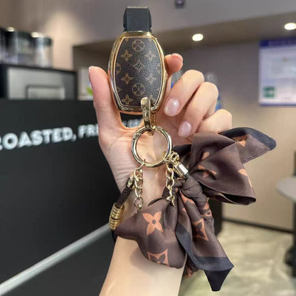 Vintage Print Bow Car Key Cover Set
