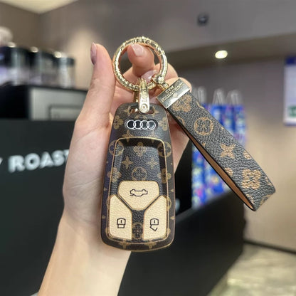 Vintage Print Bow Car Key Cover Set-A