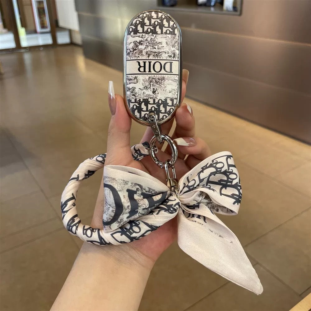Vintage Print Bow Car Key Cover Set-1B
