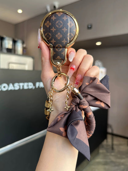 Vintage Print Bow Car Key Cover Set-BMW