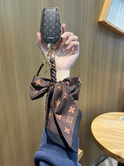 Vintage Print Bow Car Key Cover Set-BMW