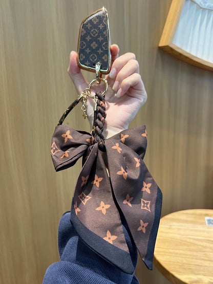 Vintage Print Bow Car Key Cover Set-BMW
