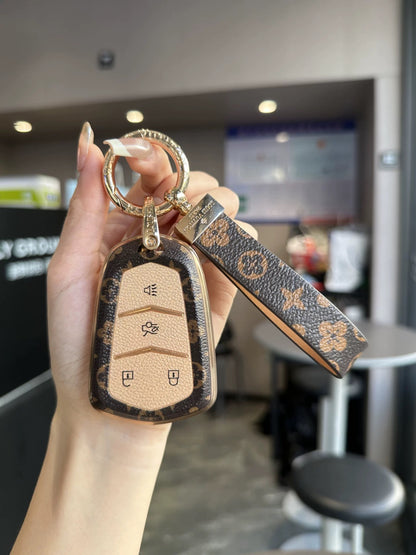 Vintage Print Bow Car Key Cover Set-Caddy