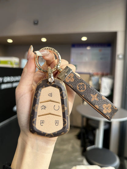 Vintage Print Bow Car Key Cover Set-Caddy