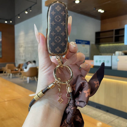 Vintage Print Bow Car Key Cover Set-Porsche