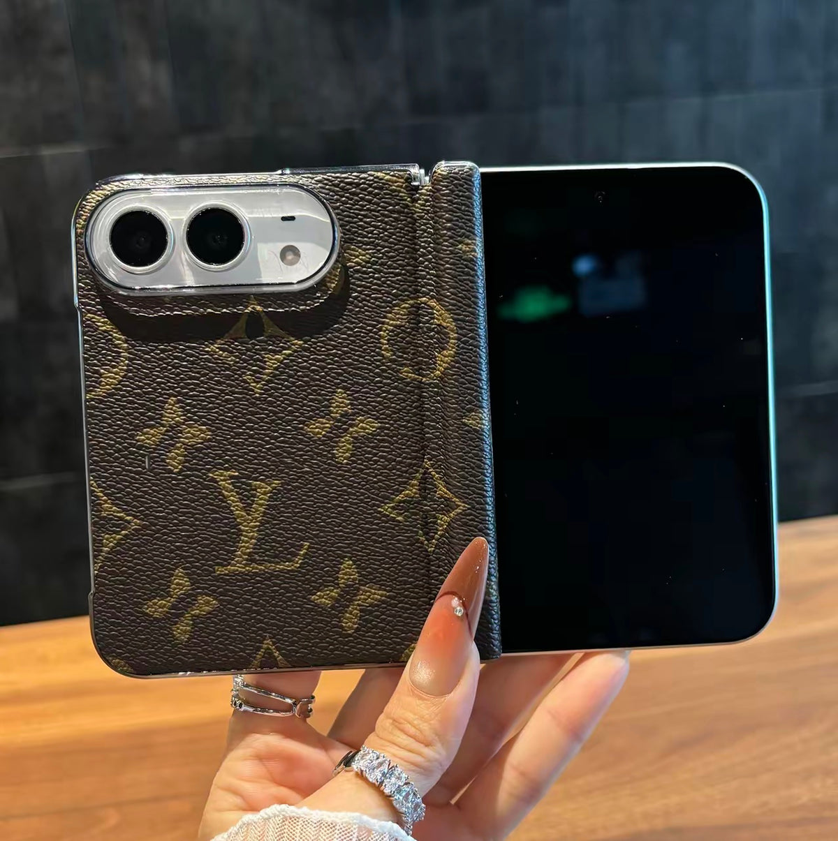 Luxury Advanced Leather iPhone Case with Card Holder & Strap