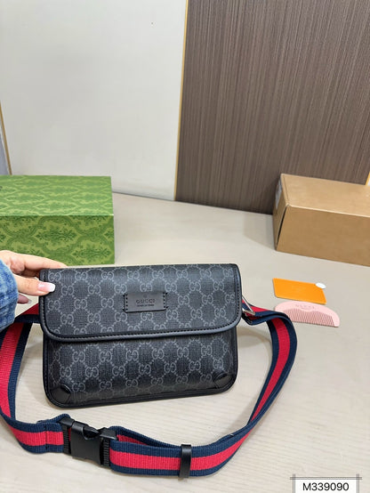 Casual Streetwear Men Flap Crossbody Bag