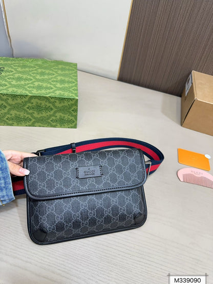 Casual Streetwear Men Flap Crossbody Bag