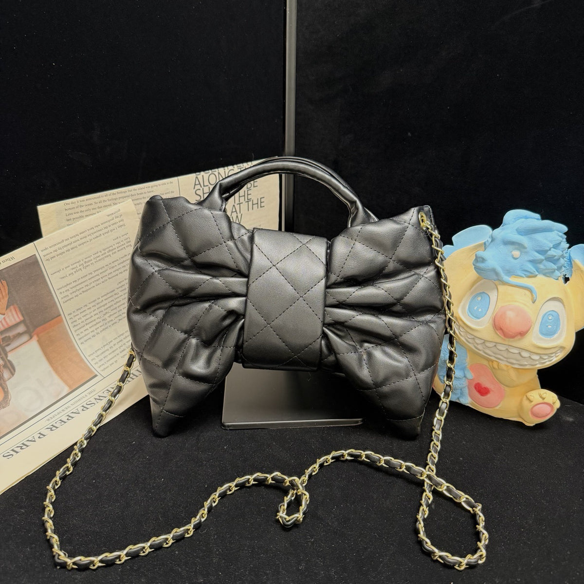 Sweet Bow Quilted Crossbody
