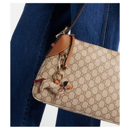 Monogram Cat & Dog Keychain Charm